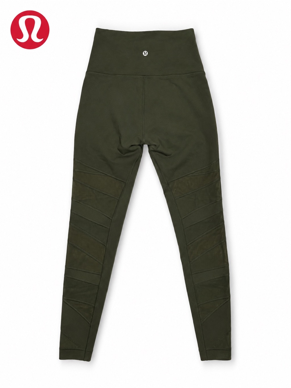 Lululemon Dark Olive High-Rise Mesh Panel Leggings Size 4